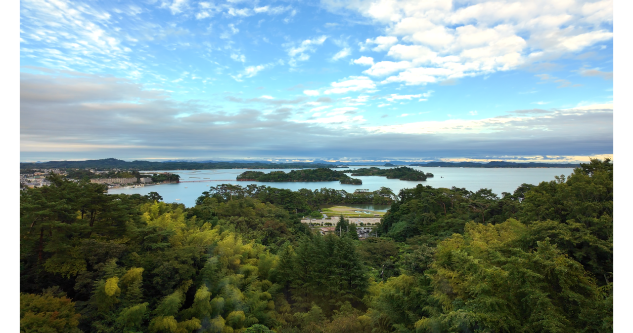 松島大観荘の客室から見える松島湾