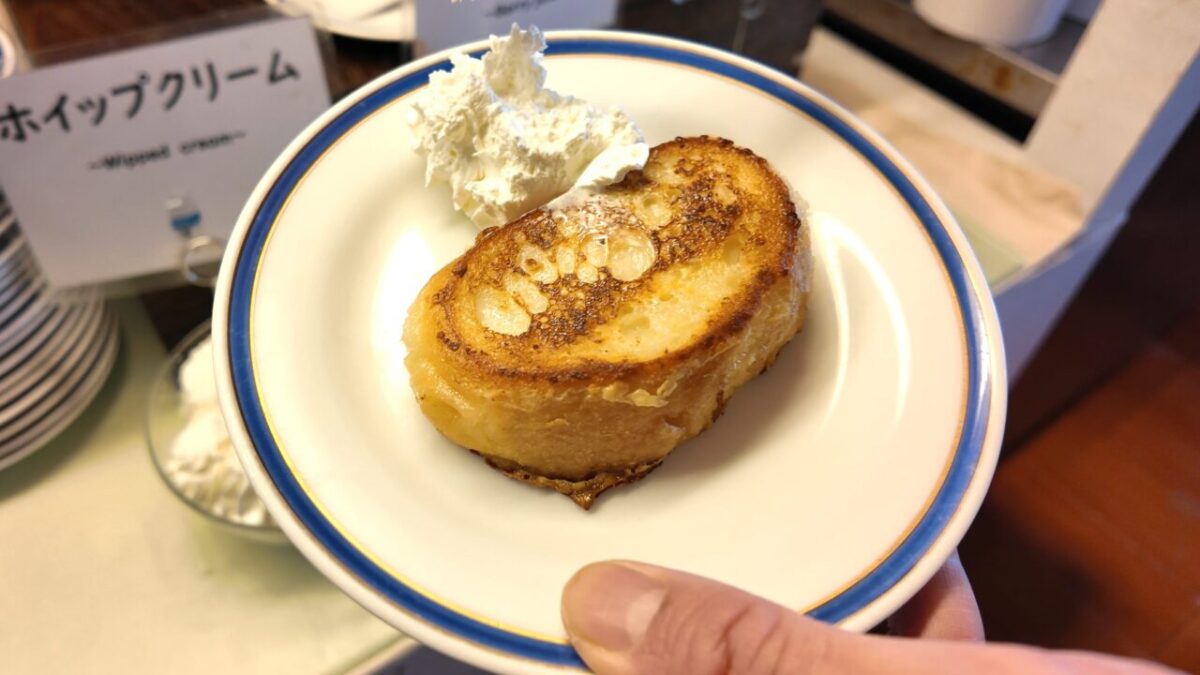 たてやま温泉 千里の風 朝食ビュッフェのフレンチトースト
